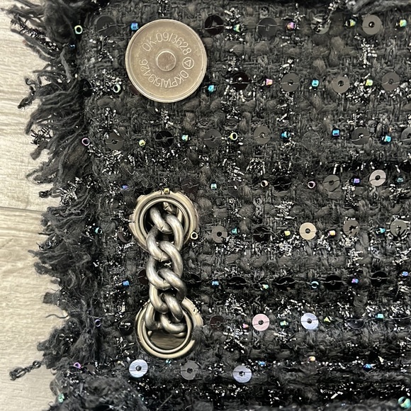 HP 🖤NWOT🖤Kurt Geiger London The Brixton Tweeds Bag Black - Picture 15 of 17